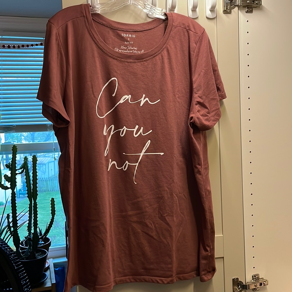 Torrid size 2 slim fit “Can you Not” t-shirt